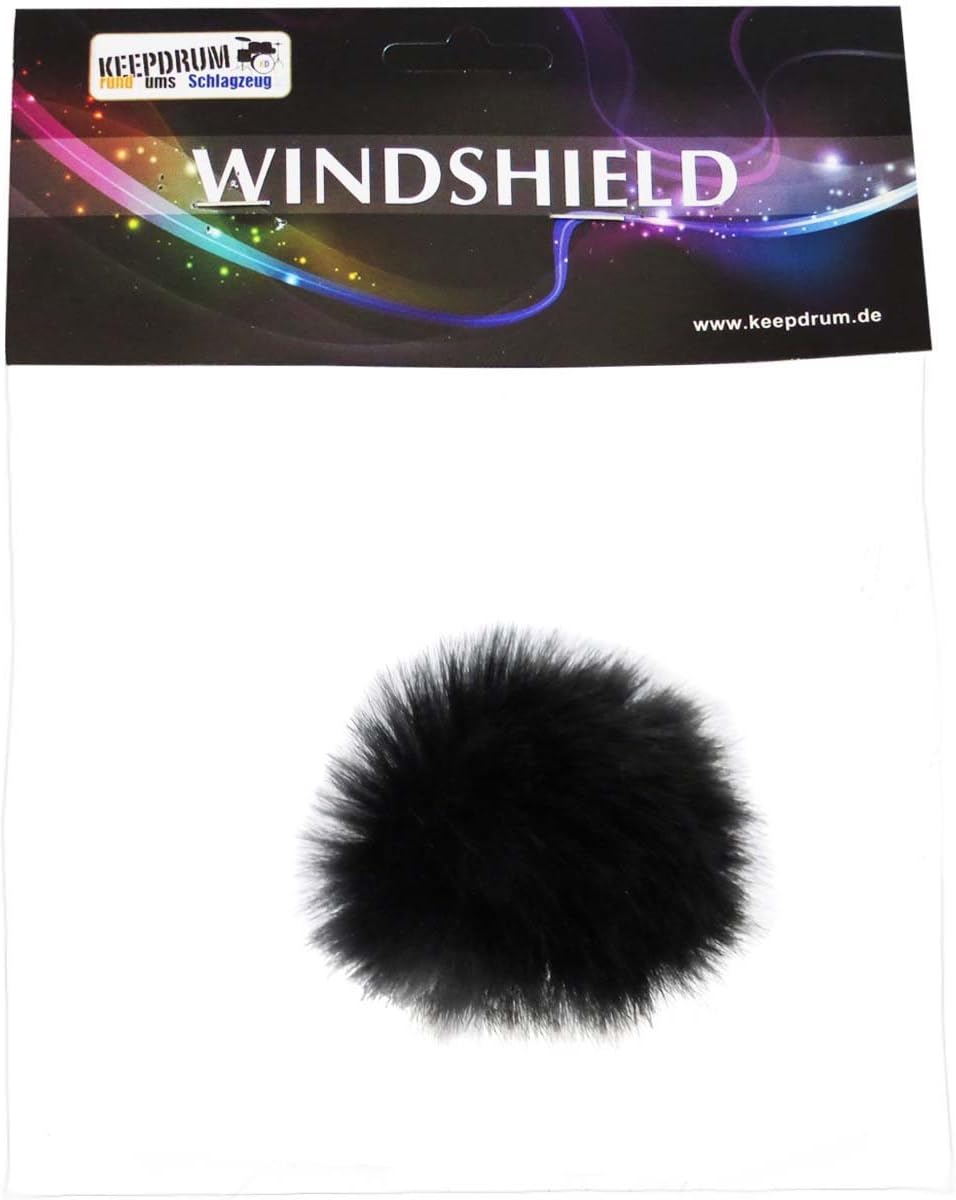 keepdrum WS05 Mini Fell-Windschutz für Lavalier-Mikrofone Ansteckmikrofone und Headsets