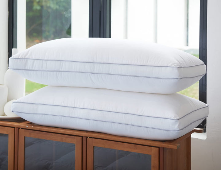 Hotel Kissen 40 x 80 2er Set-Pillows for Sleeping-Kopfkissen 40x80-Down Alternative Mikrofaser Nacke