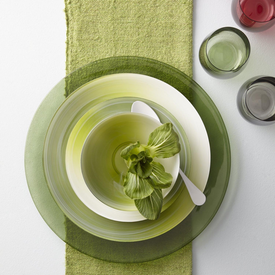 LEONARDO HOME GIARDINO Schale 24 cm Verde, Glas, Gruen, 24 x 24 x 14 cm