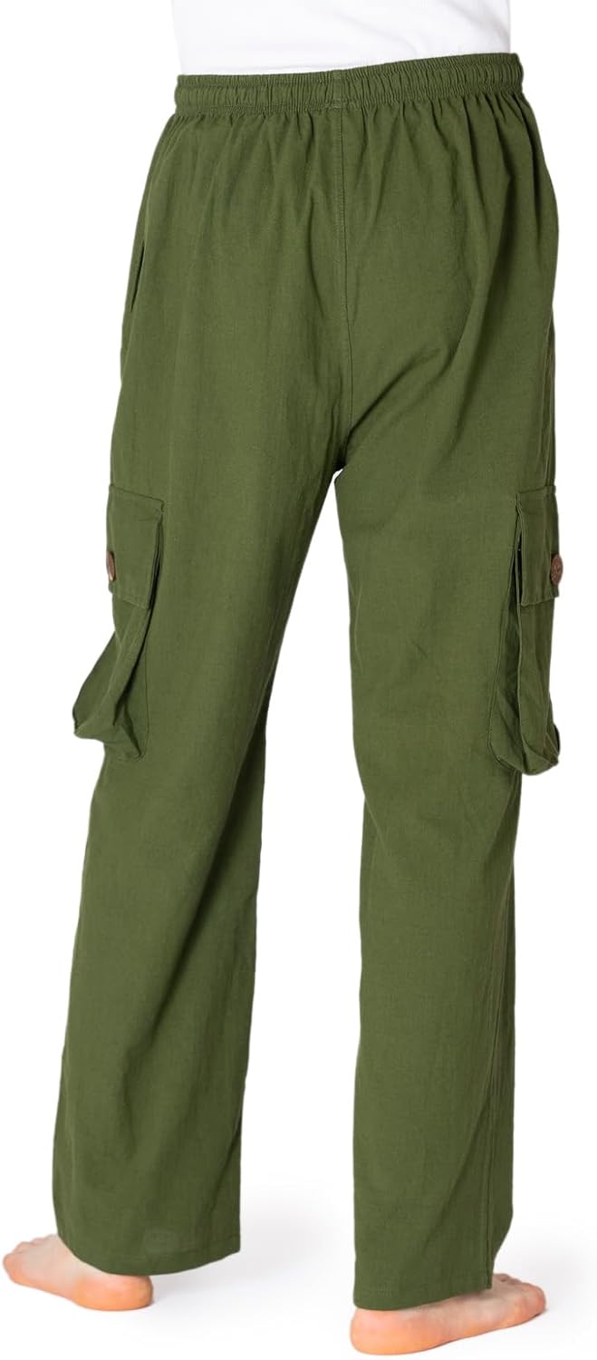 PANASIAM Cargohose | Bequeme Herren Sommerhose mit 4 praktischen Taschen | Stoffhose aus Baumwolle |