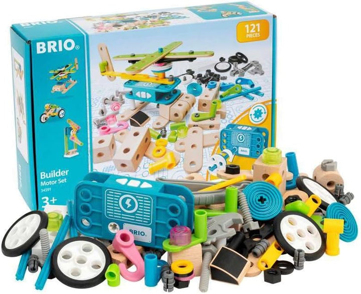 BRIO Builder 34591 Motor-Konstruktionsset 120 TLG. - Set mit Motor zum Konstruieren von Hubschrauber