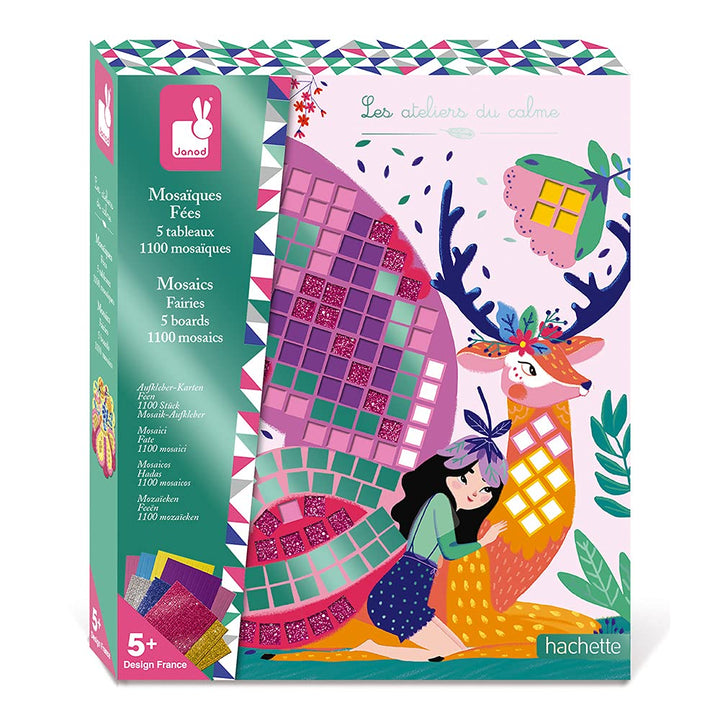 Janod - Fairies Foam Mosaics Box - Les Ateliers du Calme - Kreatives Freizeitkit für Kinder - Feinmo