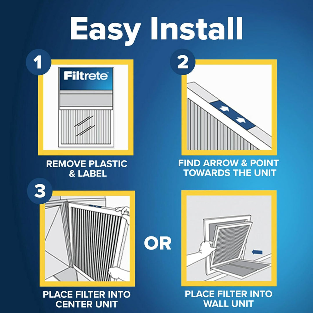 Filtrete 24x24x1, AC Ofenluftfilter, MPR 300, Clean Living Basic Dust, 6er-Pack (genaue Masse 23,81