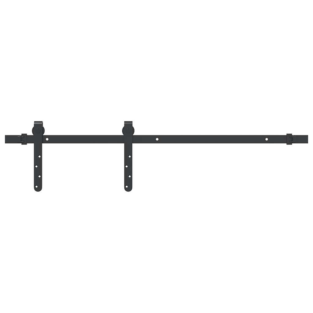 vidaXL Schiebetürbeschlag Set für Schranktüren 91 cm Karbonstahl, Schiebetürbeschlag Schrank, Schieb