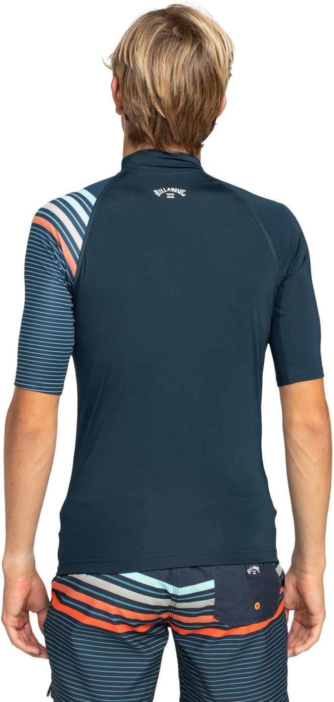 Billabong Herren Contrast Ss Printed Rashguard (1er Pack) S Navy, S Navy