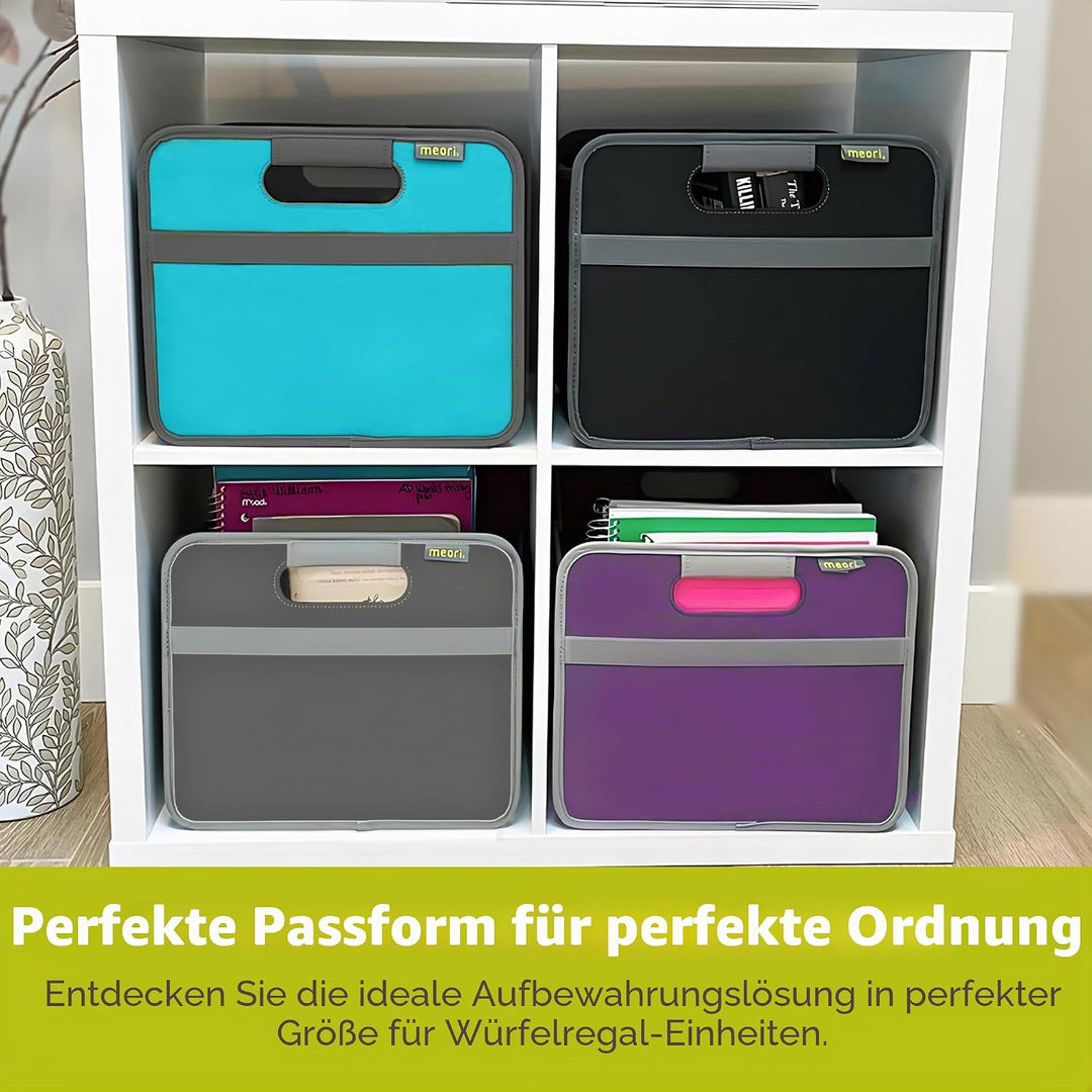 meori Aufbewahrungsbox faltbar Traglast 30 kg - 32 x 26,5 x 27,5 cm Grösse S - Granite Grey Granit G