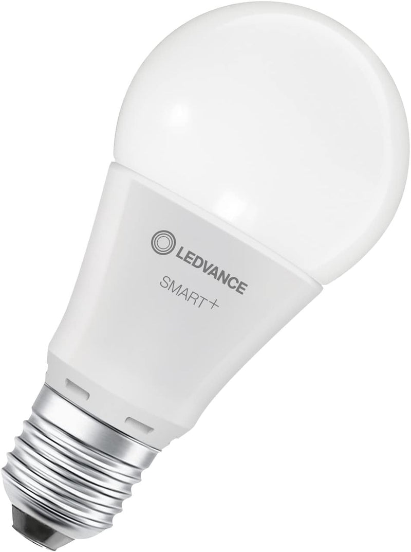 LEDVANCE Smarte LED-Lampe mit WiFi Technologie, Sockel E27, Dimmbar, Warmweiss (2700 K), ersetzt Glü