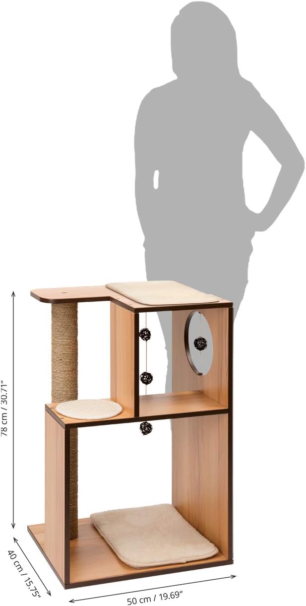 Catit 52077 Vesper Katzenmöbel Box gross, walnuss ,, 1 Stück (1er Pack), walnuss