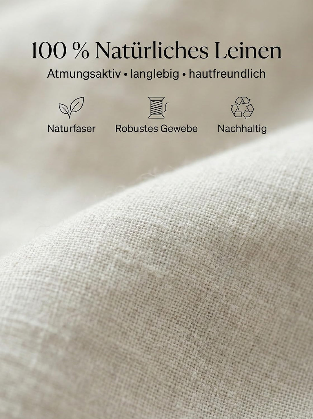 Leinen Bettlaken ohne Gummi – 100% Stonewashed Leinen Flachlaken – Atmungsaktiv – Ohne Kissenbezüge