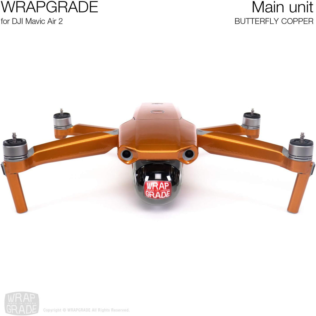 Wrapgrade Main Unit Skin kompatibel mit DJI Mavic Air 2 (Butterfly Copper)
