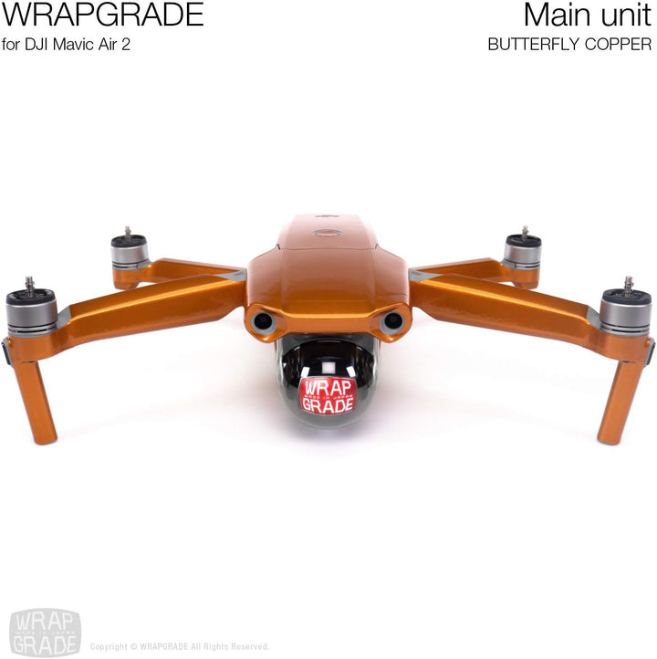 Wrapgrade Main Unit Skin kompatibel mit DJI Mavic Air 2 (Butterfly Copper)