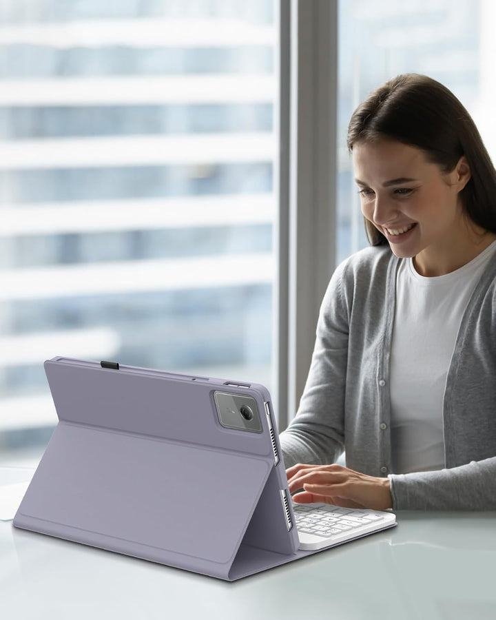 11 Zoll Hülle mit Bluetooth Tastatur für Lenovo Idea Tab 11 und Kompatible, Deutsch QWERTZ Keyboard,