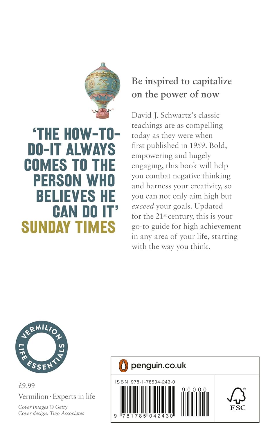The Magic of Thinking Big: The motivational bestseller on the power of positive thinking (Vermilion