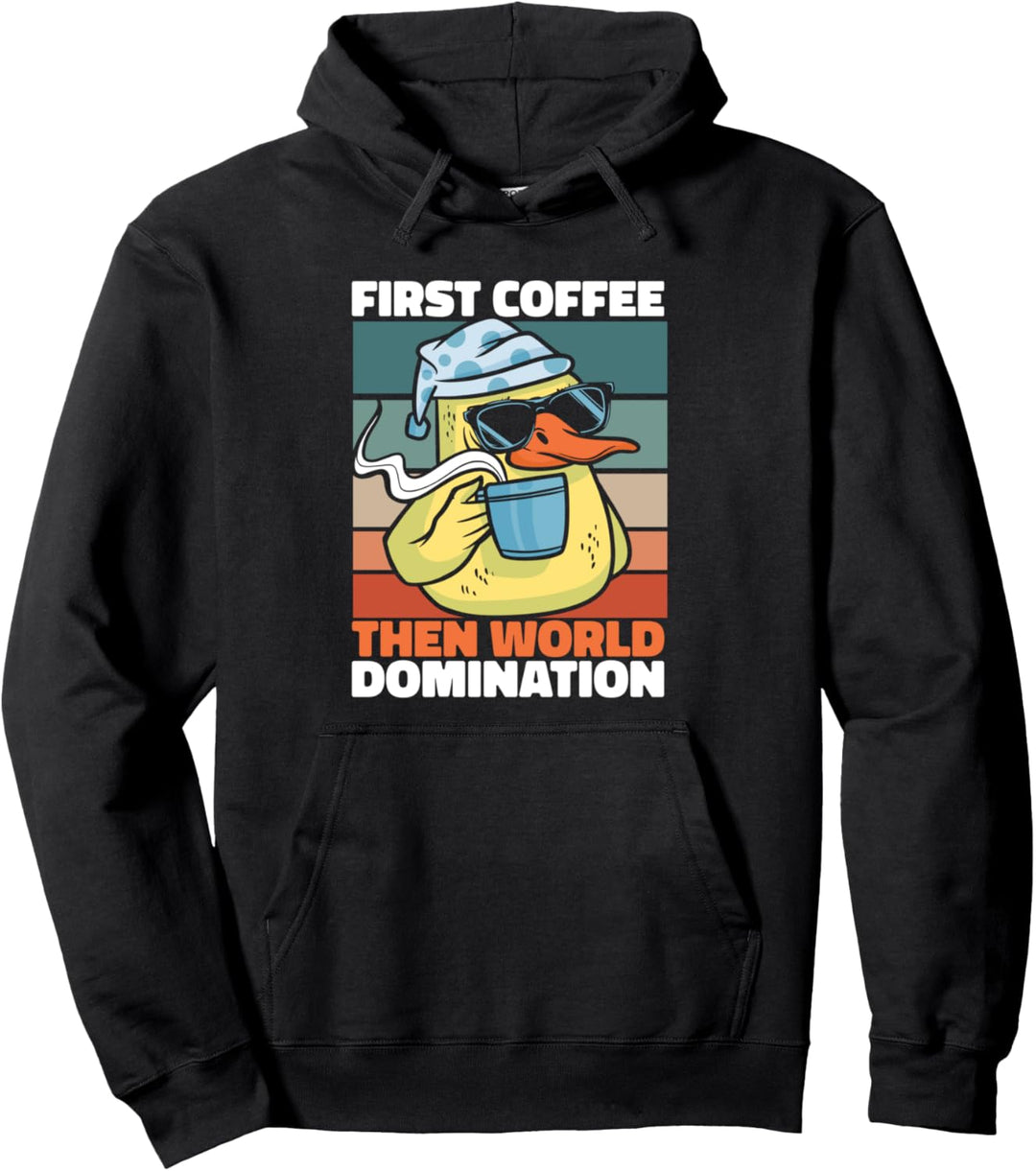 Retro Ente Kaffee Sonnenbrille Erpel Federvieh Vintage Ente Pullover Hoodie