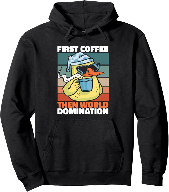 Retro Ente Kaffee Sonnenbrille Erpel Federvieh Vintage Ente Pullover Hoodie