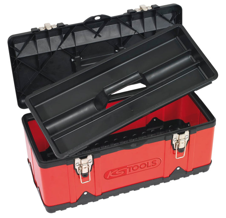 KS Tools 850.0350 Kunststoff-Stahlblech-Werkzeugkiste, 470x238x203mm