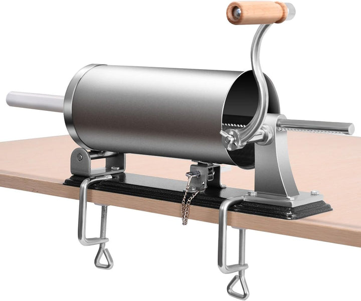 DREAMADE 3,6 L Wurstfüller Manuell, Wurstfüllmaschine mit 4 Füllrohre, Wurstfüller Edelstahl Wurstma