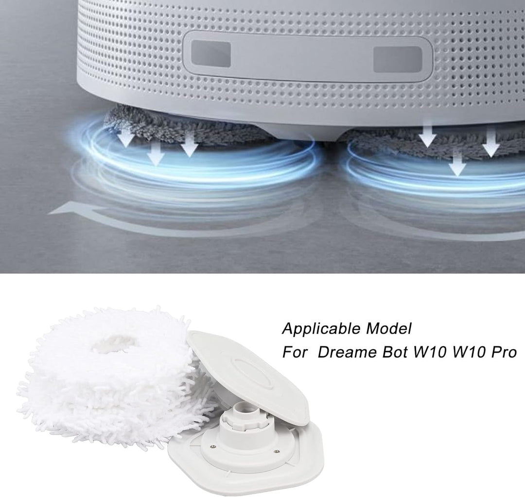 Zerodis Staubsauger-Wischmop-Ersatzpads Wischtücher für Dreame-Pads Wischpads Ersatz mit Halter W10