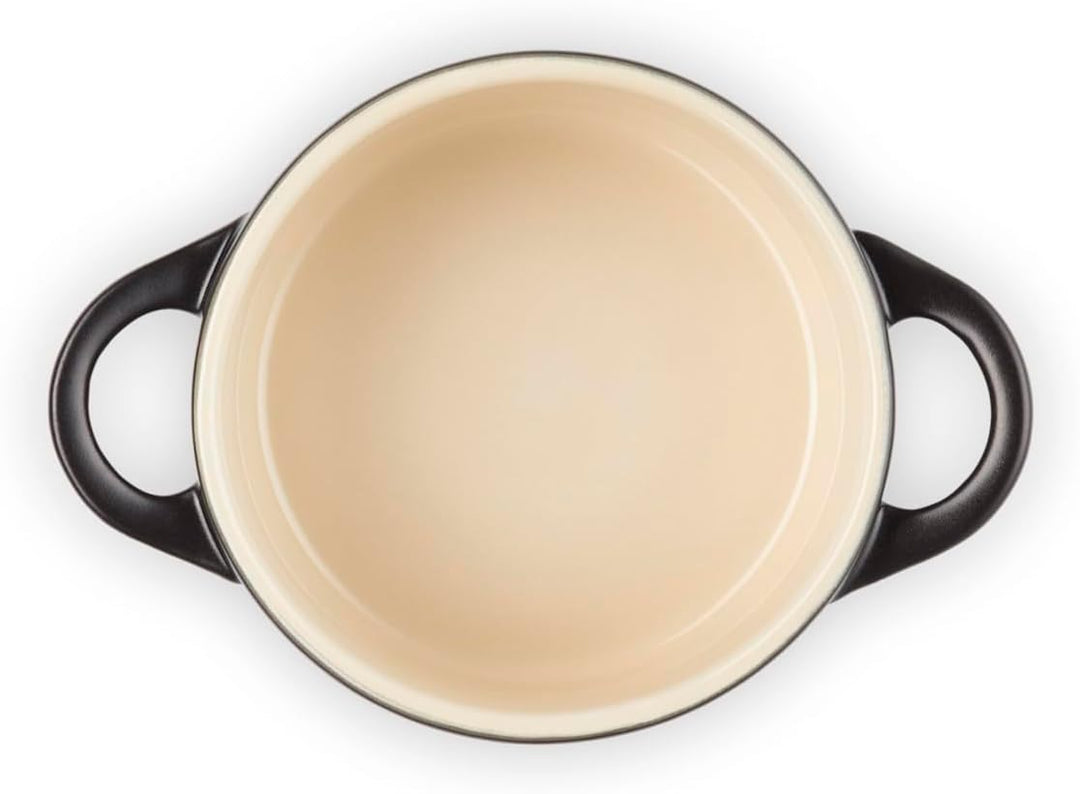 Le Creuset Mini-Cocotte aus Steinzeug, 250 ml, 10 x 5 cm, Schwarz Matt, 71901100000100, Schwarz Matt