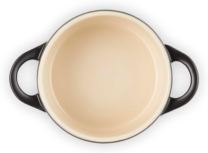 Le Creuset Mini-Cocotte aus Steinzeug, 250 ml, 10 x 5 cm, Schwarz Matt, 71901100000100, Schwarz Matt