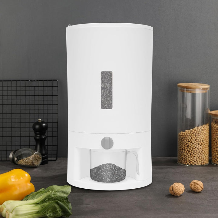 Müslispender 20L Reisbehälter Cornflakes Spender Reisspender mit Messbecher, Reisspender Reis Vorrat