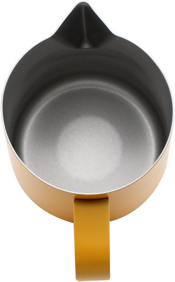 Dianoo Edelstahl Aufschäumkrug Krug Dampfkrug Geeignet für Kaffee, Latte und Aufschäummilch 600ml ge