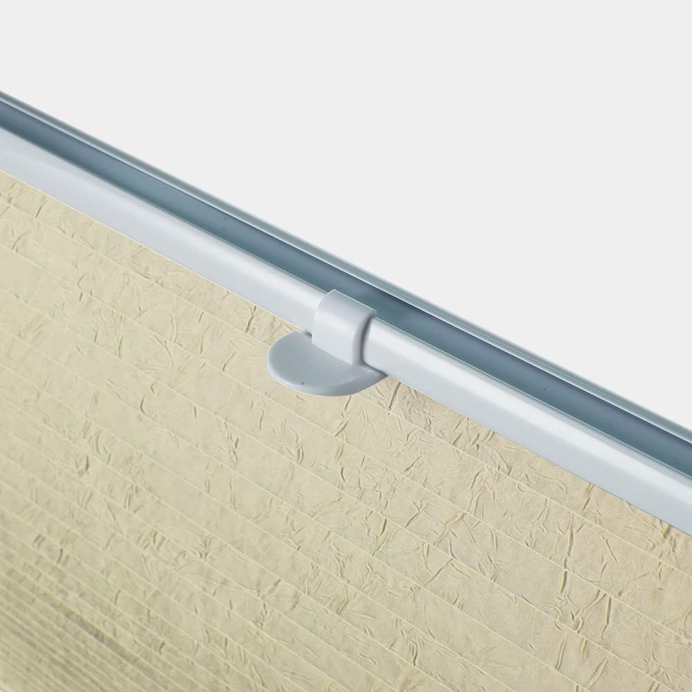 OBdeco Plissee Rollo Klemmfix ohner Bohren lichtdurchlässig Crushed Optik Faltrollo für Fenster und
