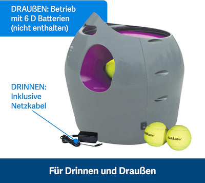 PetSafe Automatisches Hundespielzeug, interaktiver Tennisballwerfer für Hunde, wasserdicht, 1 Stück