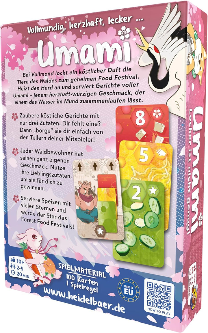 HeidelBär Games Umami - Unterhaltsames Kartenspiel mit appetitlichen Illustrationen - Einzigartiges