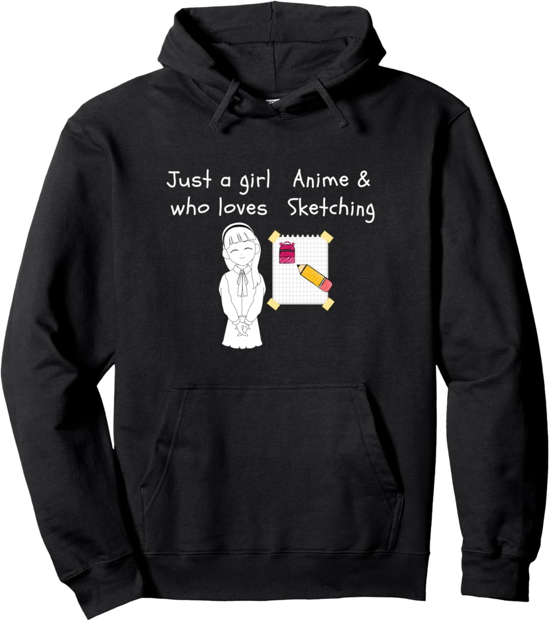 Anime und Skizzieren nur ein Mädchen, das Frauen lustiges Pullover Hoodie