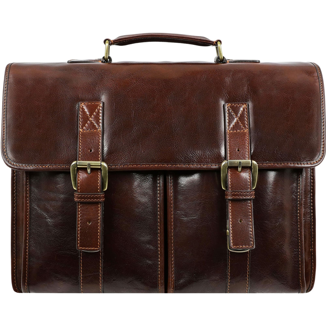 Time Resistance Leder Aktentasche Handgefertigte Umhängetasche Laptop Tasche für bis zu 15 Zoll Lapt