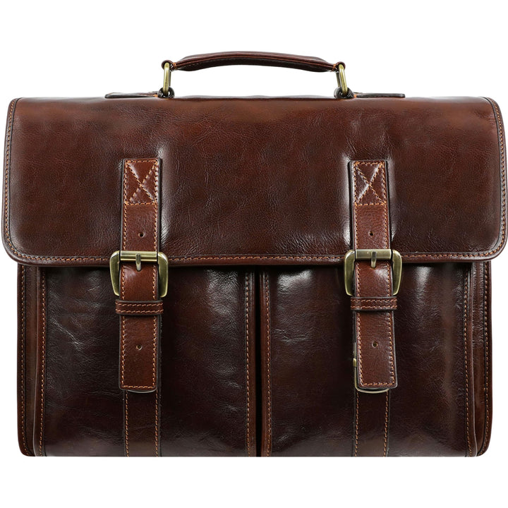Time Resistance Leder Aktentasche Handgefertigte Umhängetasche Laptop Tasche für bis zu 15 Zoll Lapt