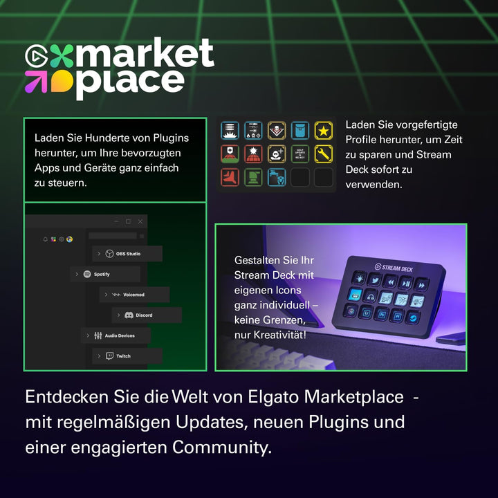 Elgato Stream Deck MK.2 – Studio-Controller, 15 Makrotasten, auslösen von Aktion in Apps und Softwar