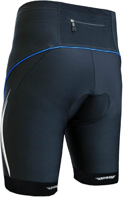 Derek - Fahrradhose, Bikehose kurz, Radhose in schwarz rot blau grün Weiss, 3XL Schwarz - Blau