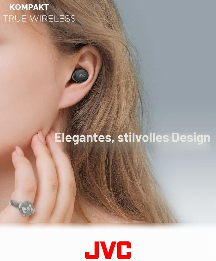 JVC HA-Z330T-B - Kompakte True Wireless Ohrhörer, akt. Noise Cancelling, geringes Gewicht, stylische