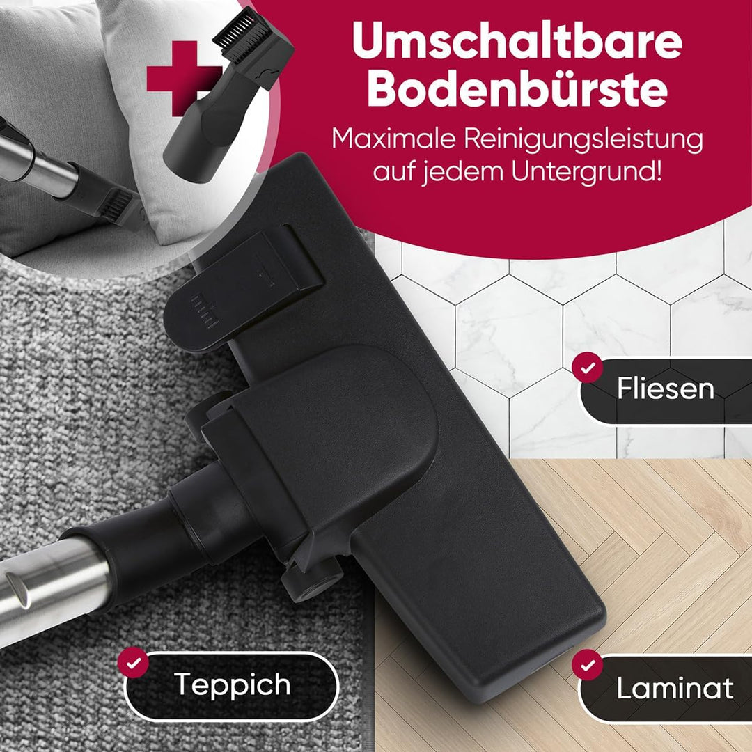 ProfiCare® Bodenstaubsauger mit energiesparenden 700 Watt | Staubsauger mit 4-Fach Mikrofiltersystem