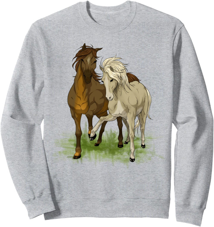 Zeichnung liebender Pferde - Pferdemotiv Sweatshirt
