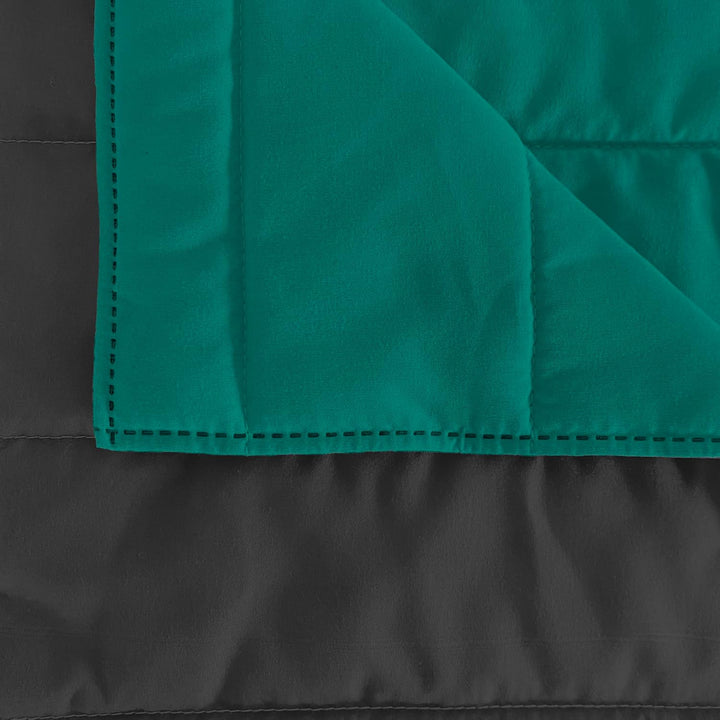 Italian Bed Linen MB Home Italy “Elegant” Sommer-steppdecke, Wasser Grün/Dunkel Grau, 260x270 cm 260