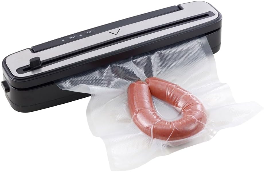 VESTEL Vakuumiergerät VS5050, länger frische Lebensmittel, 30cm Naht, inkl. 10 Vakuumier-Beutel, Sch