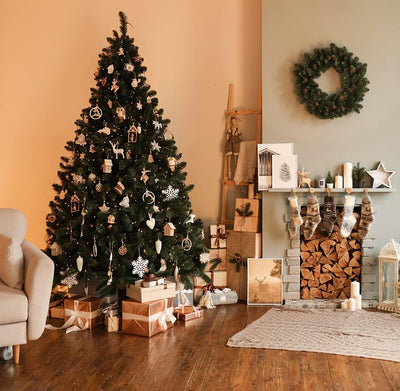 RS Trade HXT 15013 künstlicher Weihnachtsbaum 120 cm mit Schnee und Zapfen (Ø ca. 78 cm) ca. 500 Spi