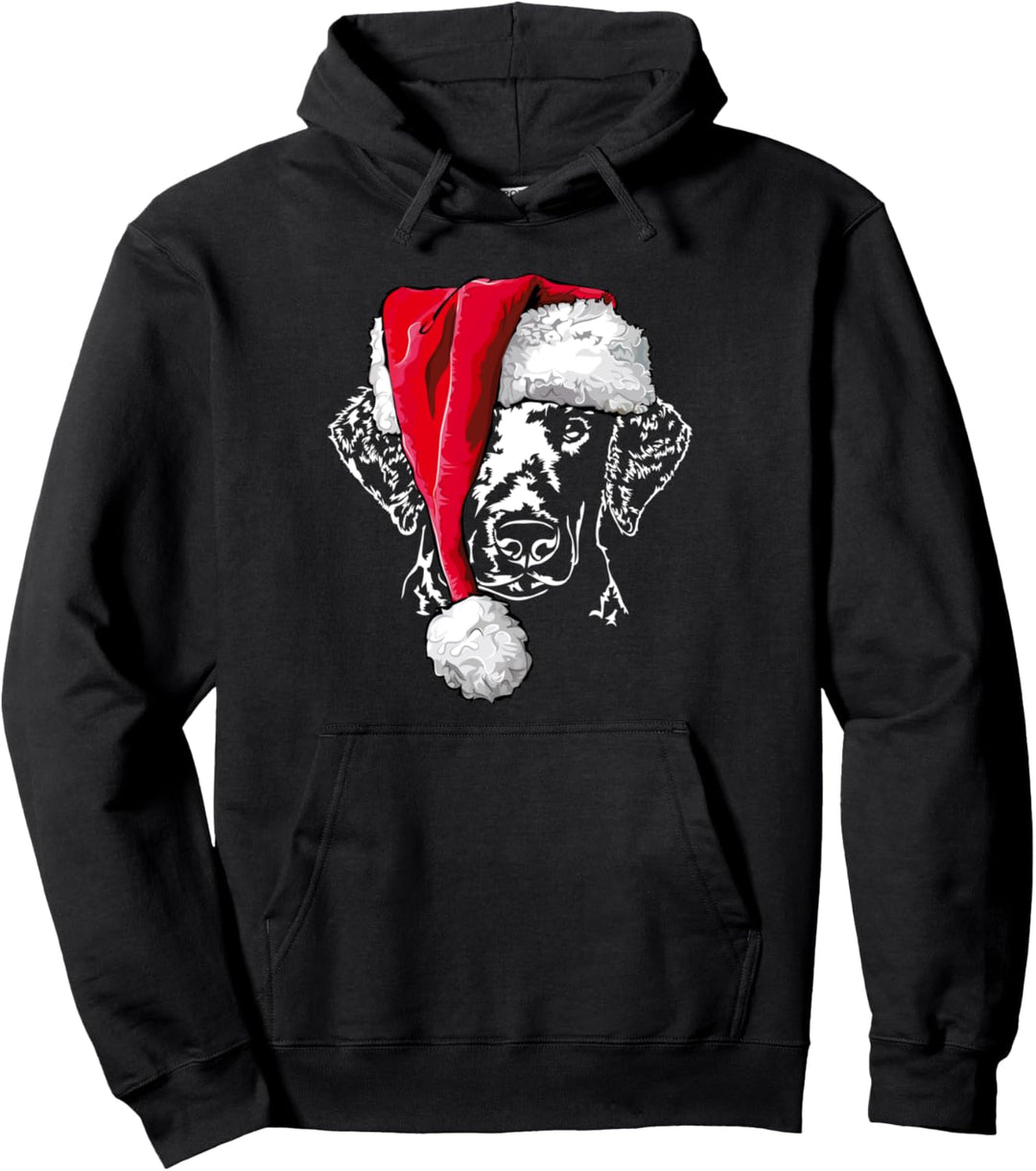 Curly Coated Retriever Weihnachtsmann Weihnachten Hunde Pullover Hoodie