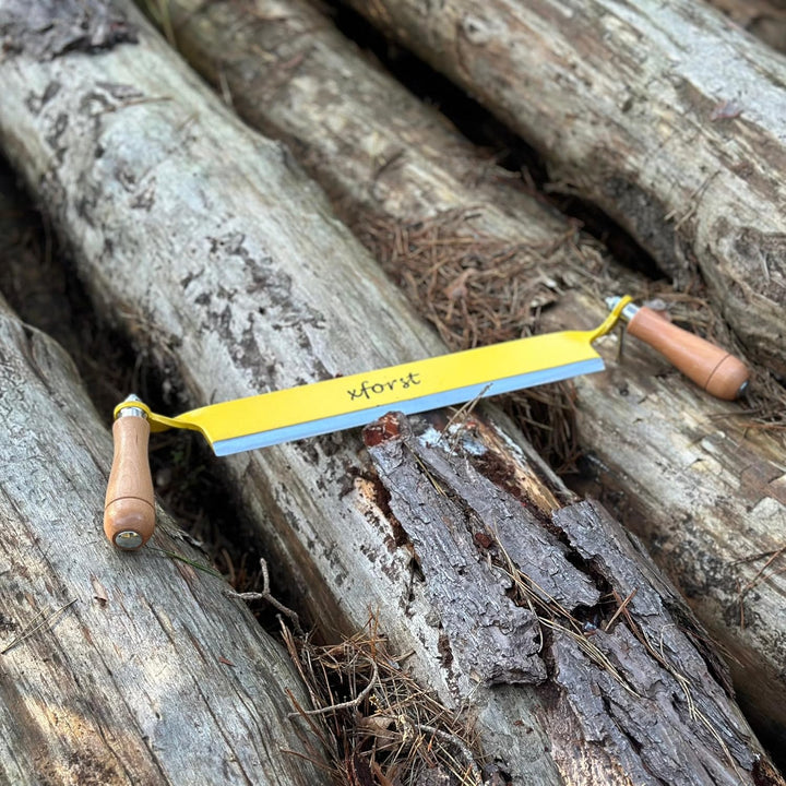 Xforst Zugmesser X-ET33 | Ziehmesser Entrindungswerkzeug 33,5 cm | Rindenschäler Wagnermesser mit Ho