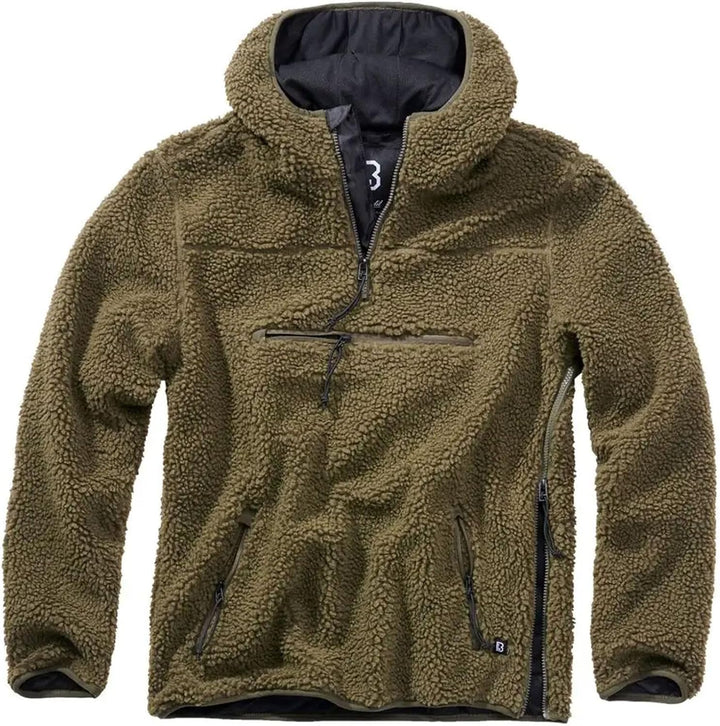 Brandit Teddyfleece Worker Pullover XL Oliv, XL Oliv