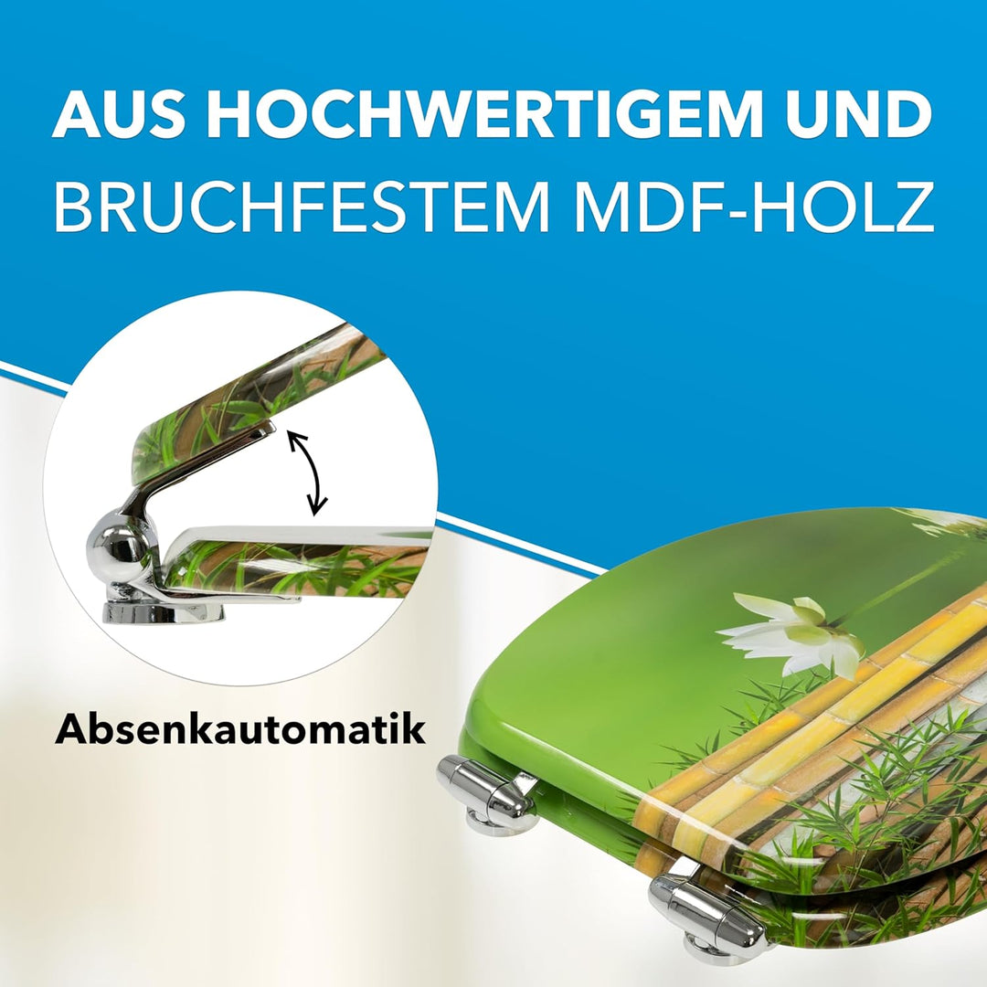 Xonic Design WC-Sitz - Premium Klo-Deckel - Toilettensitz mit Absenkautomatik - hochwertige Klobrill