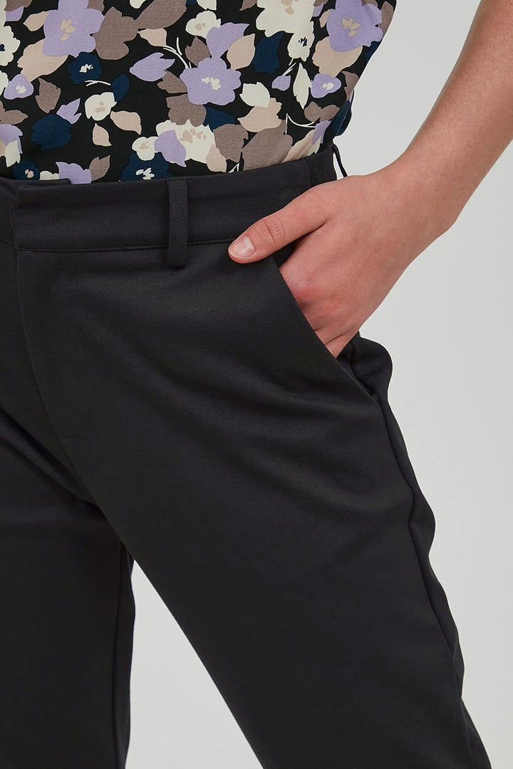 ICHI IHKATE SUS Office PA Damen Hose Stoffhose mit Stretch Enger Schnitt, XS Black (194008)