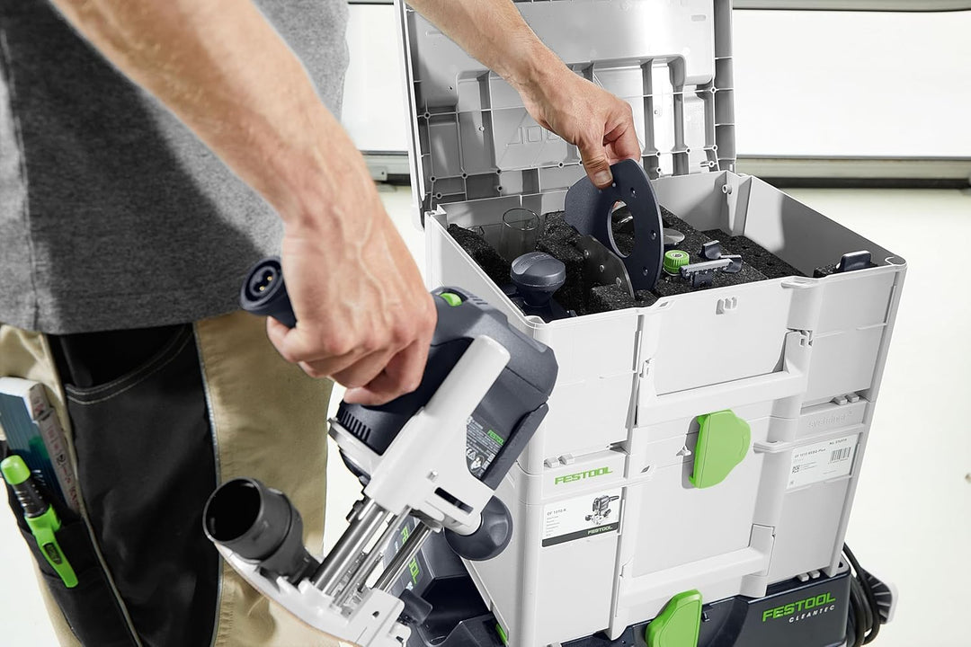 Festool Zubehör-Set ZS-OF 1010 M (mit Führungsschienen-Adapter, Feineinstellung, Abstützung, Zentrie