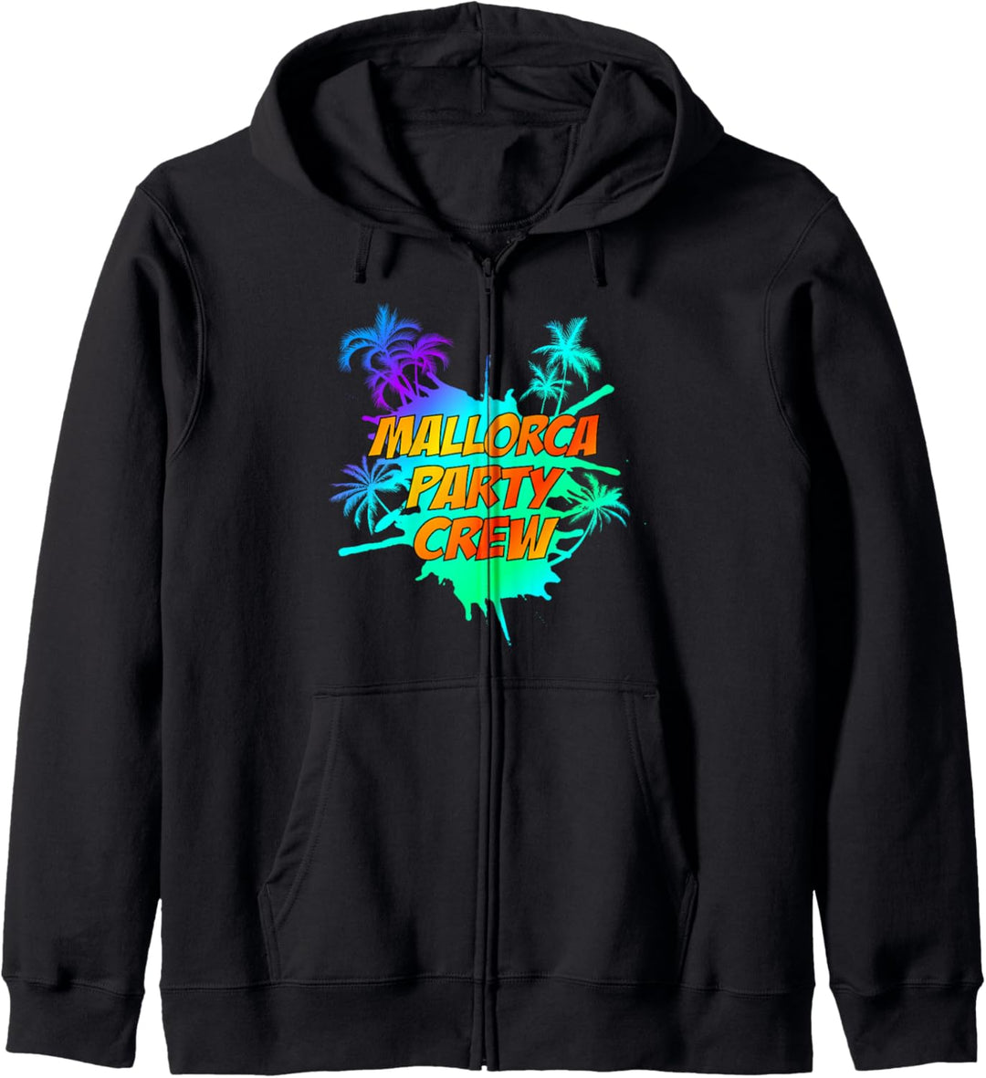 Mallorca Party Crew Palmen Urlaub Kapuzenjacke