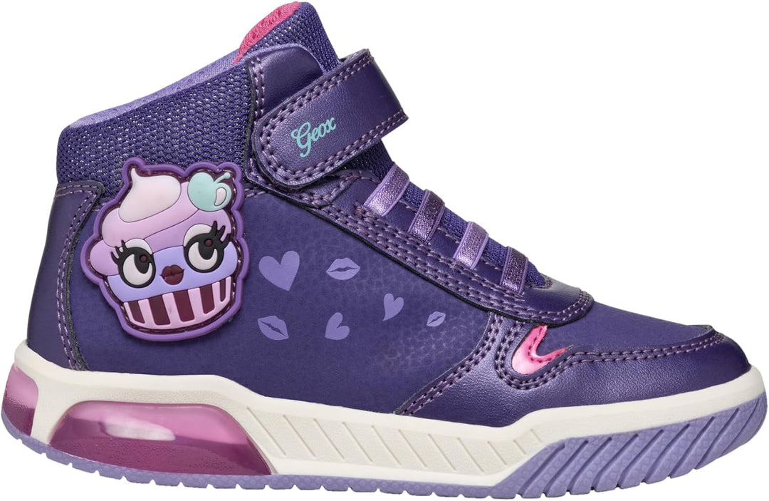 Geox Mädchen J Inek Girl CSneakers 30 EU Violet Fuchsia, 30 EU Violet Fuchsia