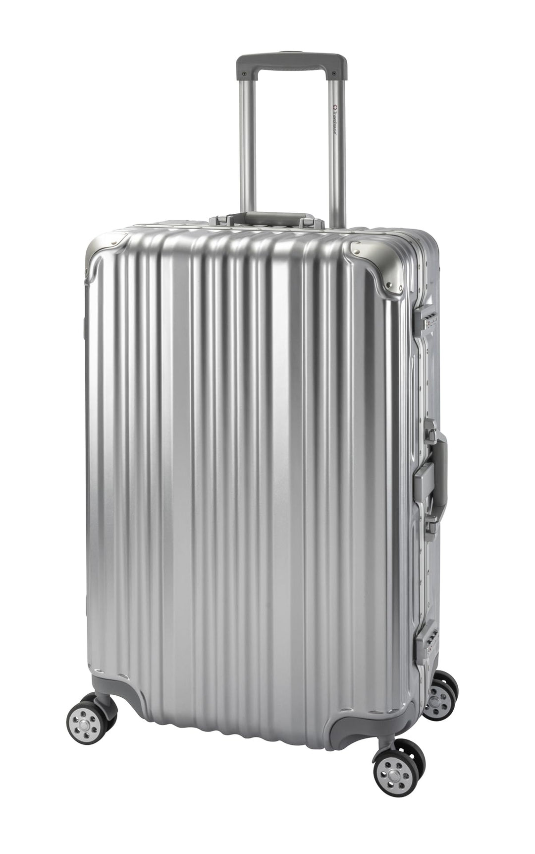Travelhouse London Koffer Silber L-75cm · Alu-Rahmen · Polykarbonat Hartschale · Trolley Reisekoffer