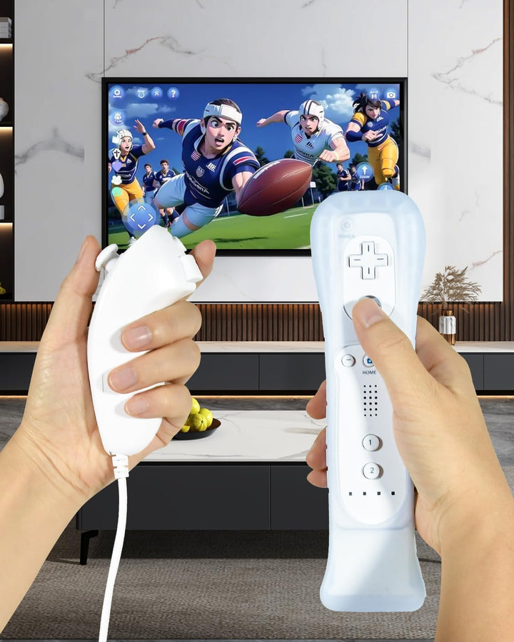 TechKen 2 Pack Motion Plus Adapter mit Silicon Case Sensor für Wii Remote Controller 2 Montion Plus+